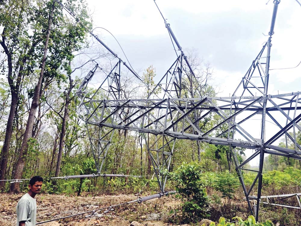 विद्युत् टावर पुनर्निर्माण, मैनाै दिन लाग्ने