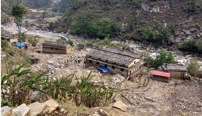 बाढीले बस्ती र पूर्वाधारमा व्यापक क्षति