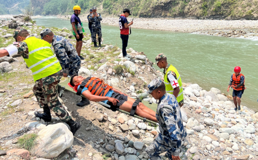 सानीभेरीमा सेनाको विपद् उद्धार अभ्यास